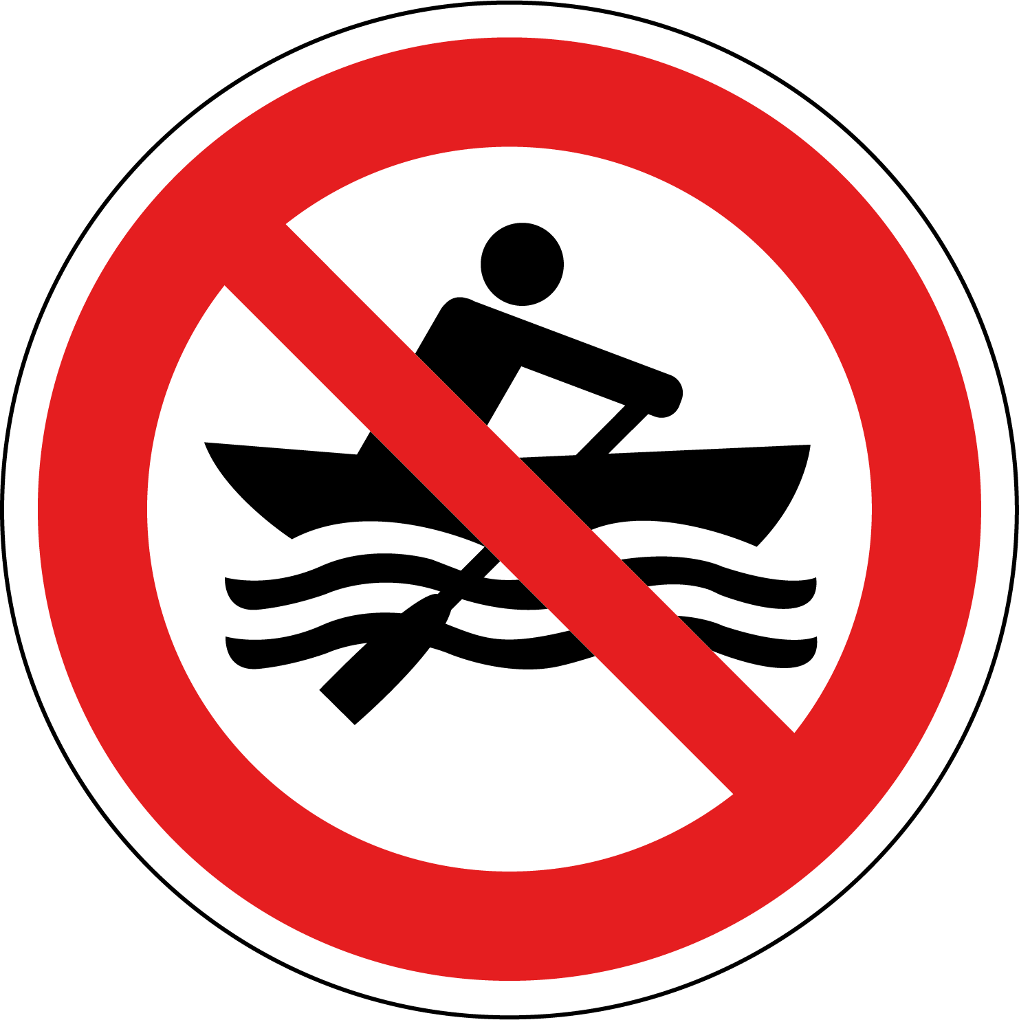 P055 - Handmatig aangedreven vaartuigen verboden